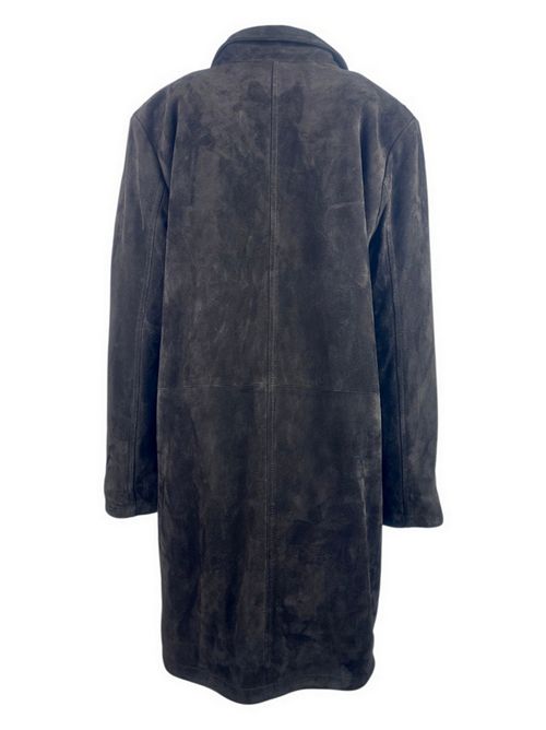 cappotto donna in camoscio marrone con applicazioni Sword | 8369-GALAXY SUEDEC151